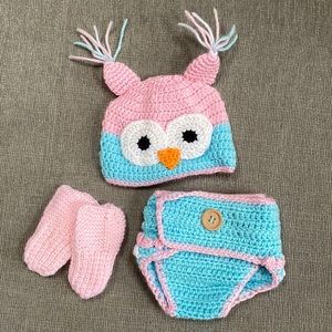 So ‘Dorable 0-6 months Crocheted Owl Set